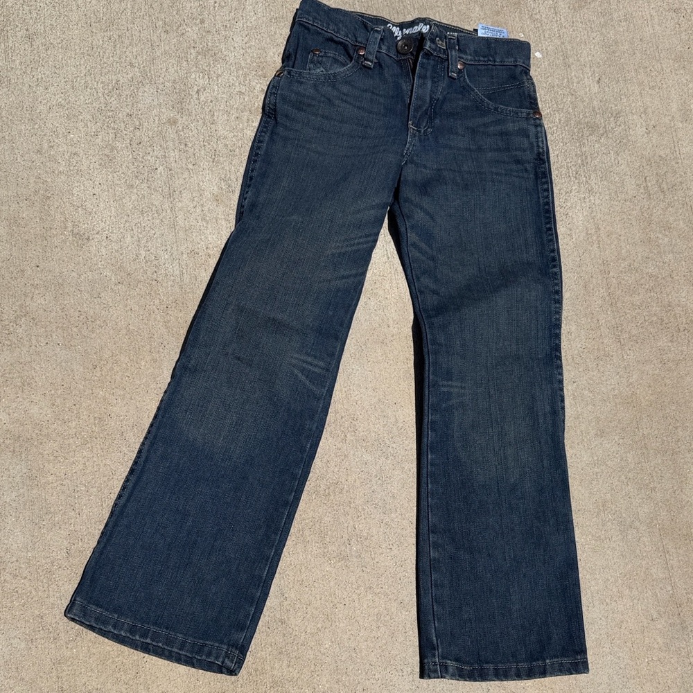 Wrangler Boys Retro Relaxed Bootcut Dark Indigo Blue Jeans